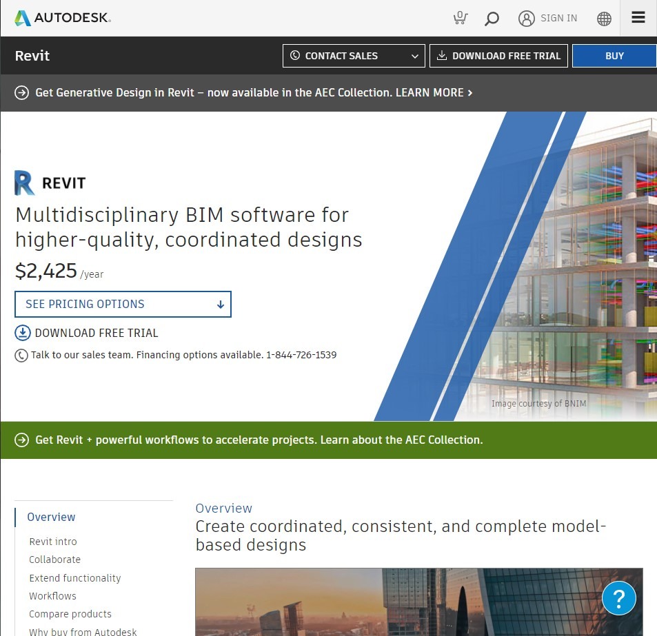 revit landing page