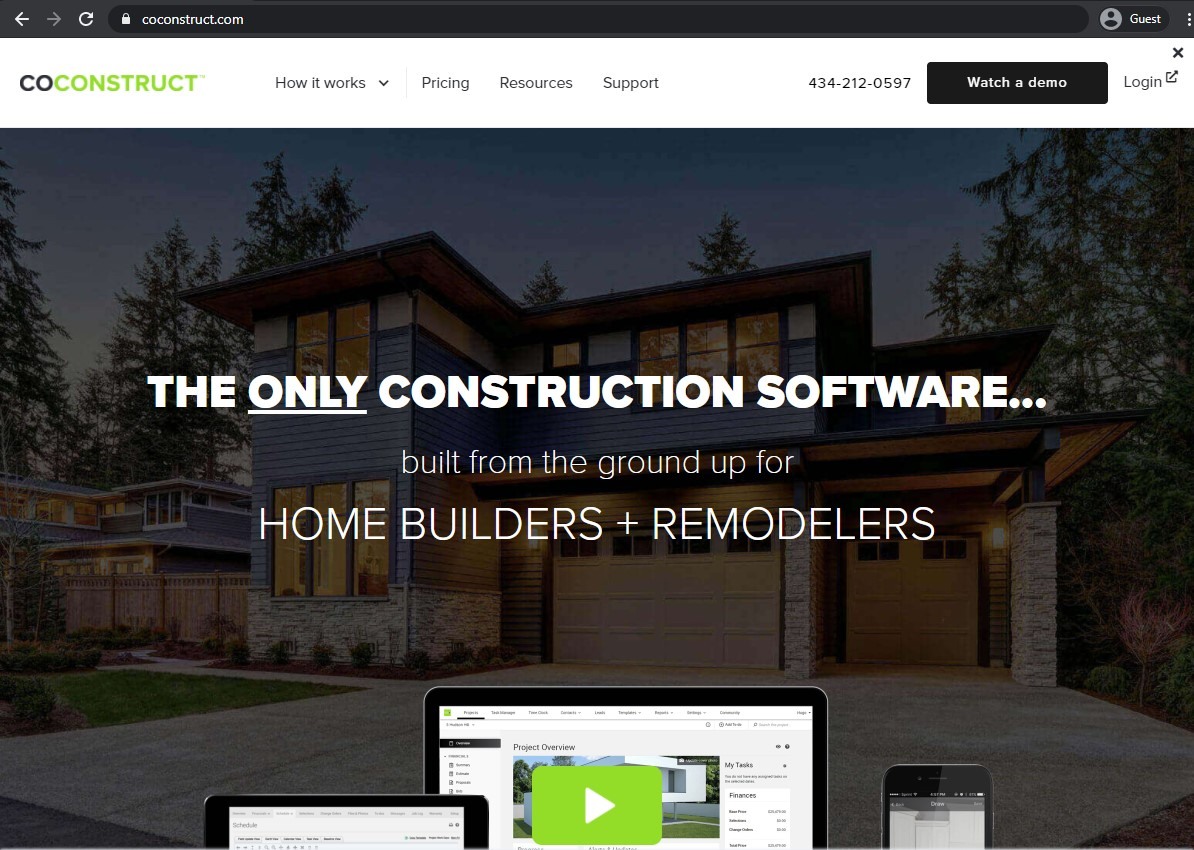 coconstruct landing page