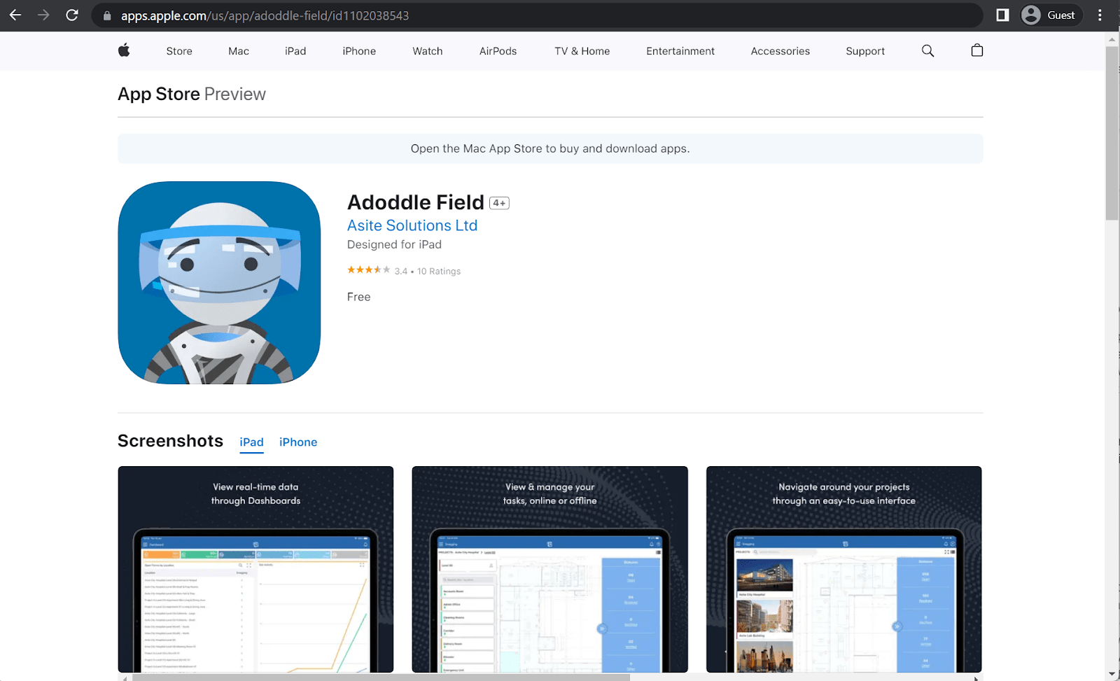 adoodle field app store page