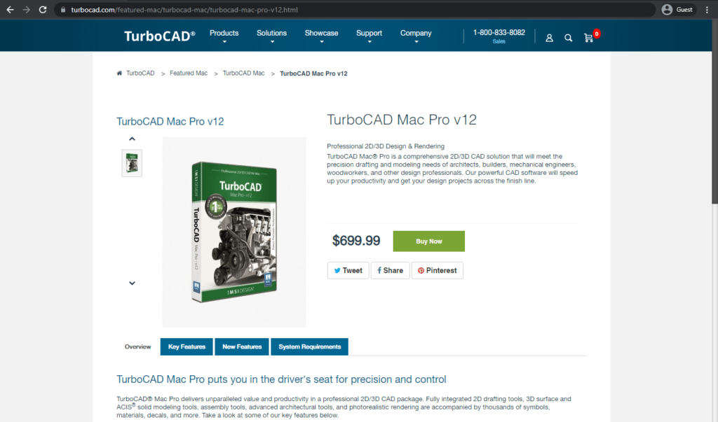 turbocad mac landing page