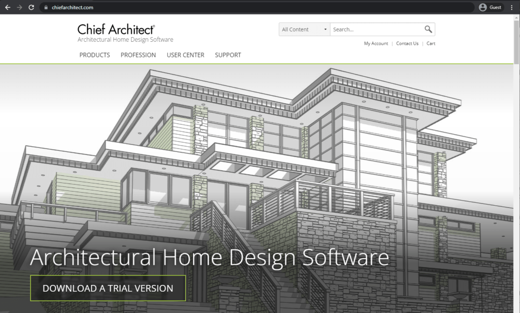 chief architect landing page