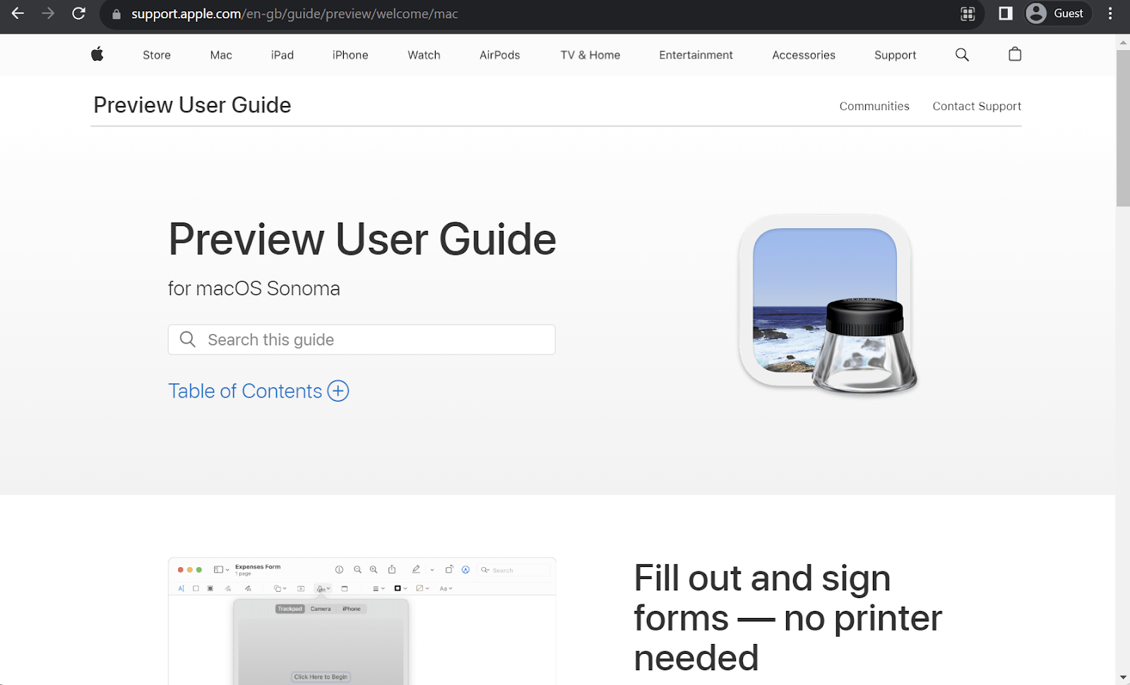 preview user guide page 