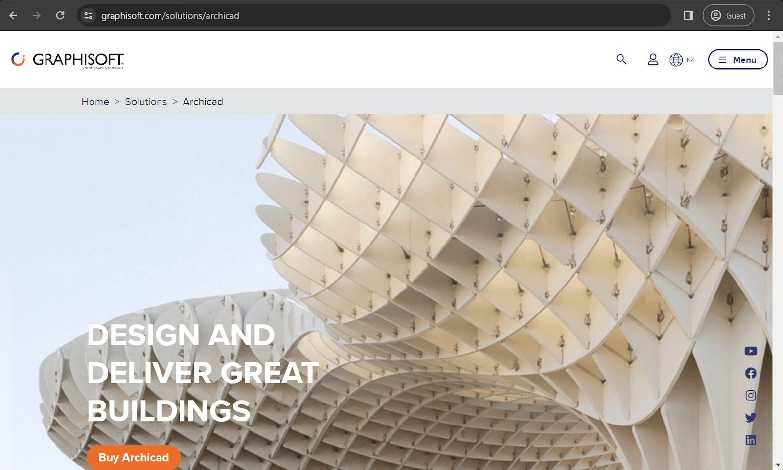 archicad landing page